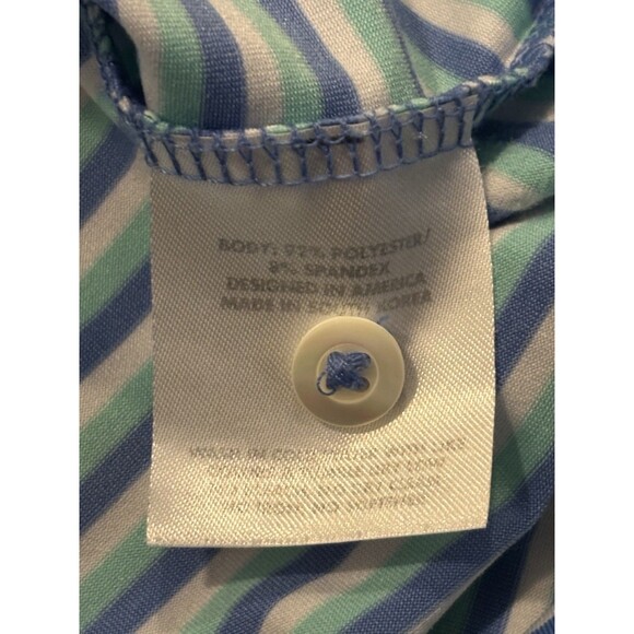 Rhoback Polo Shirt Mens M Blue Stripe Embroidered Casual Performance Golf Lot 3 - Picture 8 of 16